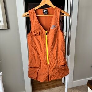 Nike Orange Sleeveless Zip-Up Vest